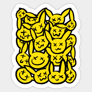 Pop Punk Smiley Face Sticker